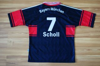 Size M Bayern Munich Home Football Shirt 1997 - 1998 Jersey Adidas Vintage Scholl