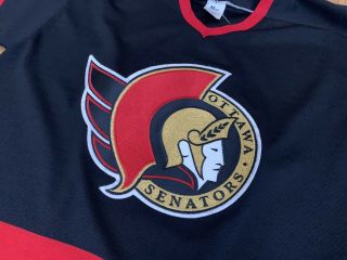 Vintage Ottawa Senators CCM Maska Air Knit Black Jersey Size Large NHL Hockey 2