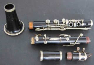 Good Vintage Wooden Clarinet By Besson & Co London Antique