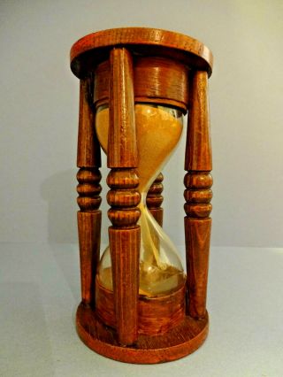 Early To Mid 19thc Antique Treen Maritime Hourglass,  1810 - 40.