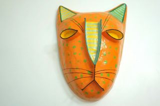 Vintage Kindred Spirits Paper Mache Cat Mask By Artist Gina Truex 393 / 975