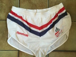 Vintage Rare Reebok 1988 Mars London Marathon Skimpy Running Shorts Large Mens