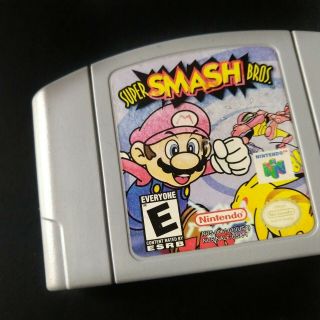 Smash Bros Brothers 64 Mario N64 Nintendo 64 Vtg Game No Box