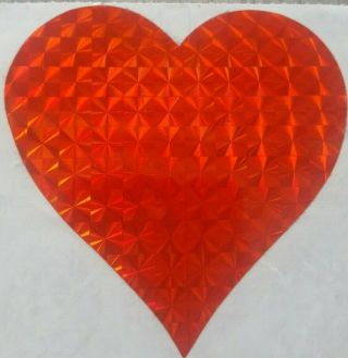 Vintage Stickers 80 ' s Large Prism Sandylion Red Heart 3