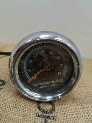 Vintage Sun Tach 2 8k Rpm Tachometer Ii