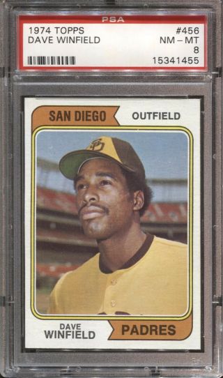 Dave Winfield Psa 8 1974 Topps Baseball 456 Rookie Rc Padres Nm - 1455