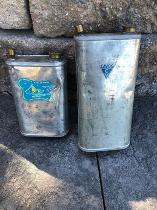 Vintage Camp Stove Cavog Fuel Can Made In Western Germany Set Of 2 Cans
