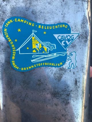 Vintage Camp Stove Cavog Fuel Can Made in Western Germany Set of 2 Cans 3