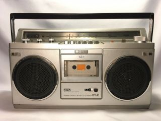 Vintage Sony Cfs - 45 Boombox Fm Am Radio Cassette Player