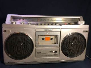 Vintage Sony CFS - 45 Boombox FM AM Radio Cassette Player 2