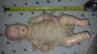 Antique 14 " Composition Baby Doll Painted Face Jointed