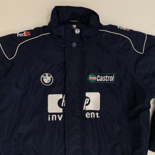Mens Bmw Williams F1 Team Issue Pit Crew Insulated Jacket Blue Large