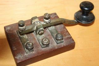 Antique Vintage Telegraph Signal Key Keyer Bug Morse Code