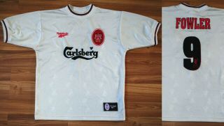 Size M Liverpool Away Football Shirt 1996/97 Jersey Trikot Vintage Fowler 38/40