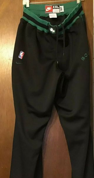 Vintage Nike Team Sports Nba Boston Celtics 25 Warm Up Pants Black Size Xxl Euc