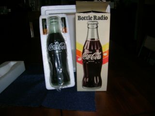 Vintage Coca Cola Coke Bottle Radio Box & Batteries Old Stock