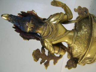 THE BEST LARGE Antique Chinese Tibetan gilt bronze buddha museum quality 2