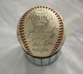 1963 La Dodgers World Series Signed Baseball Sandy Koufax Don Drysdale More;i953