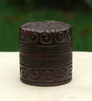 A Chinese/japanese Tixi Lacquer Box And Cover