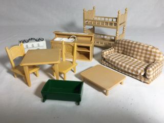 Calico Critters/sylvanian Families Living Room Kitchen Bedroom Furniture