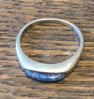 Vintage 925 Sterling Silver Blue Lapis Carolyn Pollack Stacking Ring Sz 5