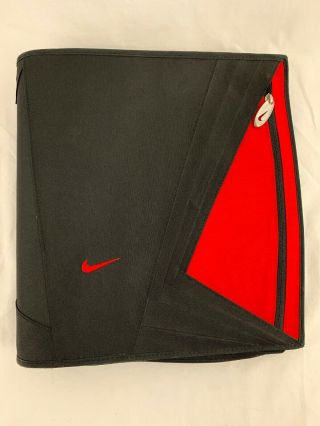 Vintage Nike Mead Protect Trapper Keeper Red Black 90s 3 Ring Folder Binder