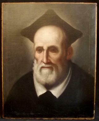 Antique Old Master Oil Painting Portrait Of A 16th Century Renaissance Gentleman