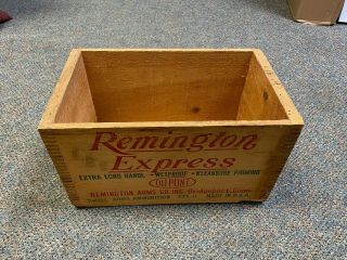 Vintage Remington Nitro Express 12 - Gauge Wood Shell Crate