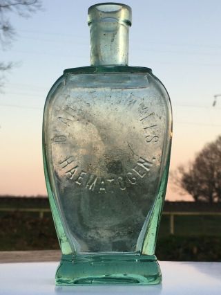 Antique Vintage Medicine Glass Bottle 1800 