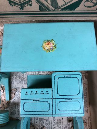 Vintage StromBecker Doll House Kitchen Set 100 1930 - 40 ' s W/ Box As Found 3