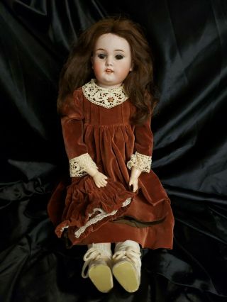 Simon Halbig Antique German Bisque Child Doll Mold 1080 Riveted Leather Body Wow