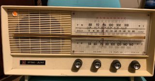 Panasonic Am - Fm Vintage Tube Radio,  Model 740,  Creamy White Case