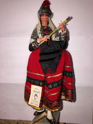 Vintage Marin Chiclana Doll 9 " Tag Made In Spain