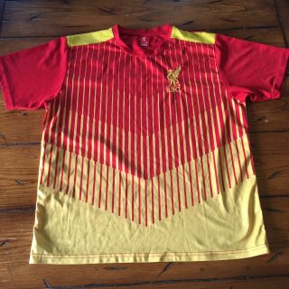 Liverpool Fc Soccer Jersey Red/yellow Size Men’s Large