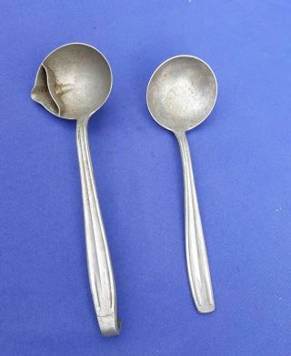 Vintage Westmark Matching Aluminum 10 " Serving Spoons Made In Germany Set Of 2