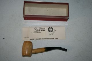 Vintage H&B Irvin S Cobb Toasted Tobacco Corn Cob Pipe Washington MO De Luxe 2