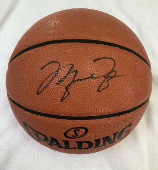Michael Jordan Chicago Bulls Signed Autographed Spalding Basketball With