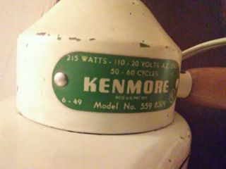 Vintage 1949 Kenmore hair dryer model number 559 8309 Wooden Handle Antique 2