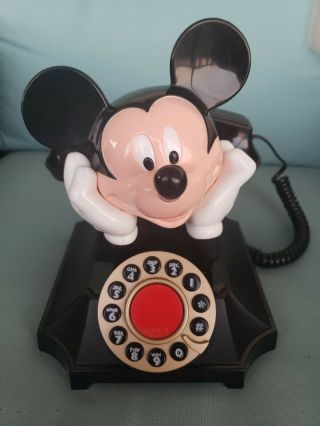 Vintage 1990’s Disney Mickey Mouse Desk Phone A Segan Product - Telemania