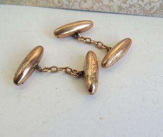 Antique Victorian 9ct Gold Decorative Cuff - Links - 3 Day Listing