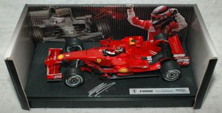 Kimi Raikkonen Signed Hot Wheels 1/18 2008 F1 Ferrari F2008 Model Diecast Proof