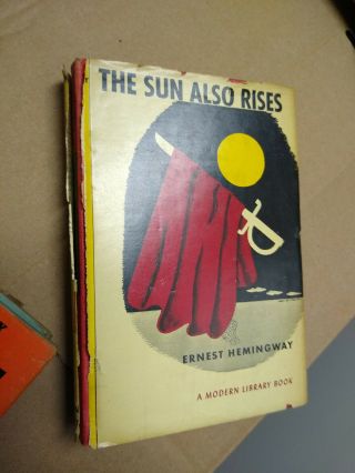 Vintage 1926 " The Sun Also Rises " By Ernest Hemingway Modern Library Hc Dc