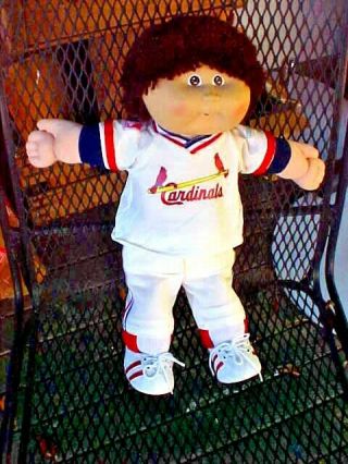 Vintage 1985 Coleco Cabbage Patch Kids Mlb St Louis Cardinals Boy Doll Baseball