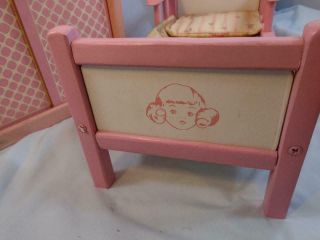 Vintage VOGUE Doll GINNY Pink Furniture Bed Wardrobe Box 3
