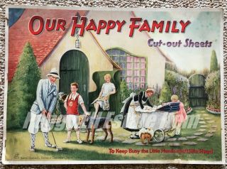 1929 Our Happy Family Cut - Out Sheets By Saml.  Gabriel Sons & Co.  No.  D.  141 Uncut