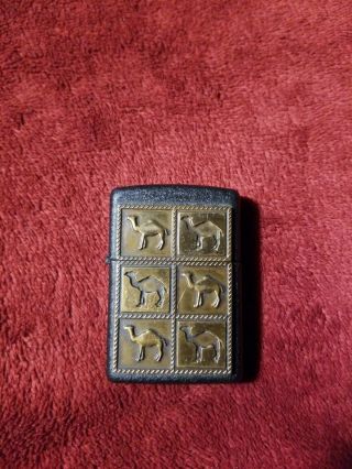 Zippo Joe Camel Herd On Thick And Rich Black Crackle 1996 No Box