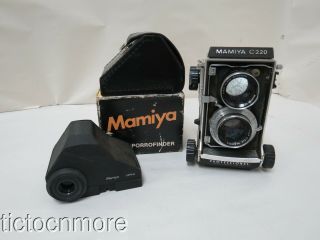 Vintage Mamiya C220 Camera Mamiya - Sekor Lens 1:2.  8 F=8cm & Mamiya Porrofinder