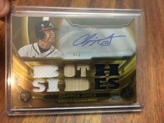 2019 Topps Triple Threads Chipper Jones 9/9 Auto Patch Relic Braves