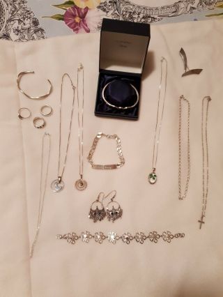 Sterling Silver 925 Joblot Vintage And Modern See Pictures For Condition/detail