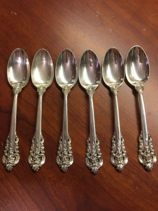 Wallace Grand Baroque Sterling Teaspoons Set Of 6
